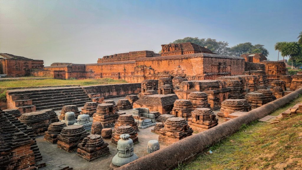 Ruins of Nalanda University in Bihar, India