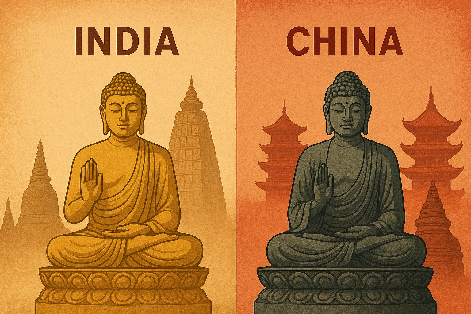 China vs India in Buddhism