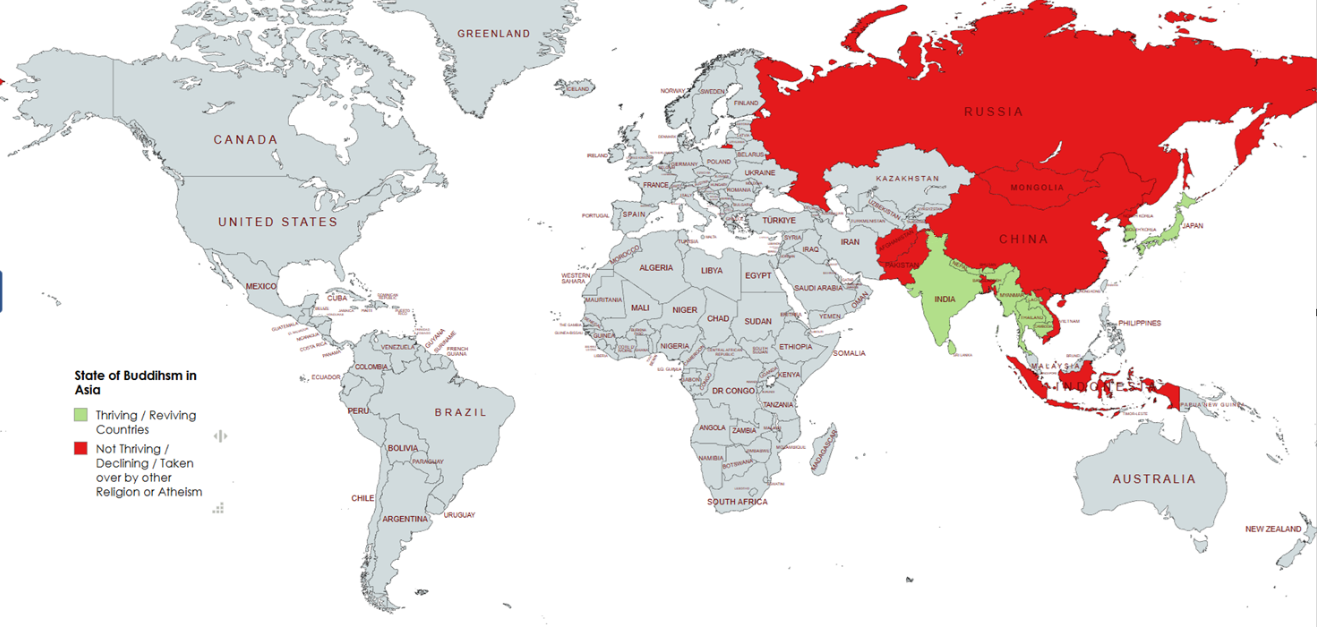 Buddhism status in the world