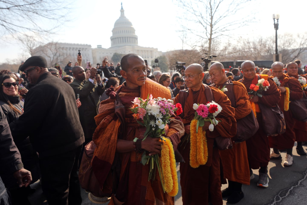 Buddhist Monks Complete 108-Day “Walk for Peace” from Texas to Washington, D.C.